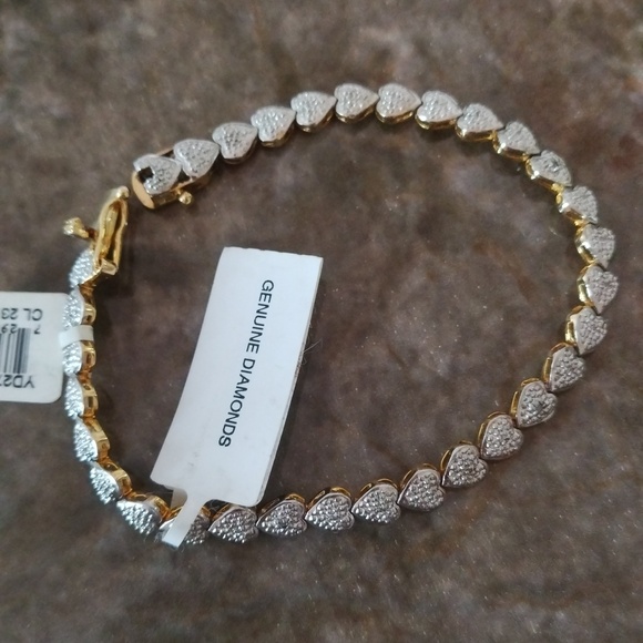 Brand new Heat Bracelet 24KT Over sterling with Genuine Diamond ... - Picture 9 of 9